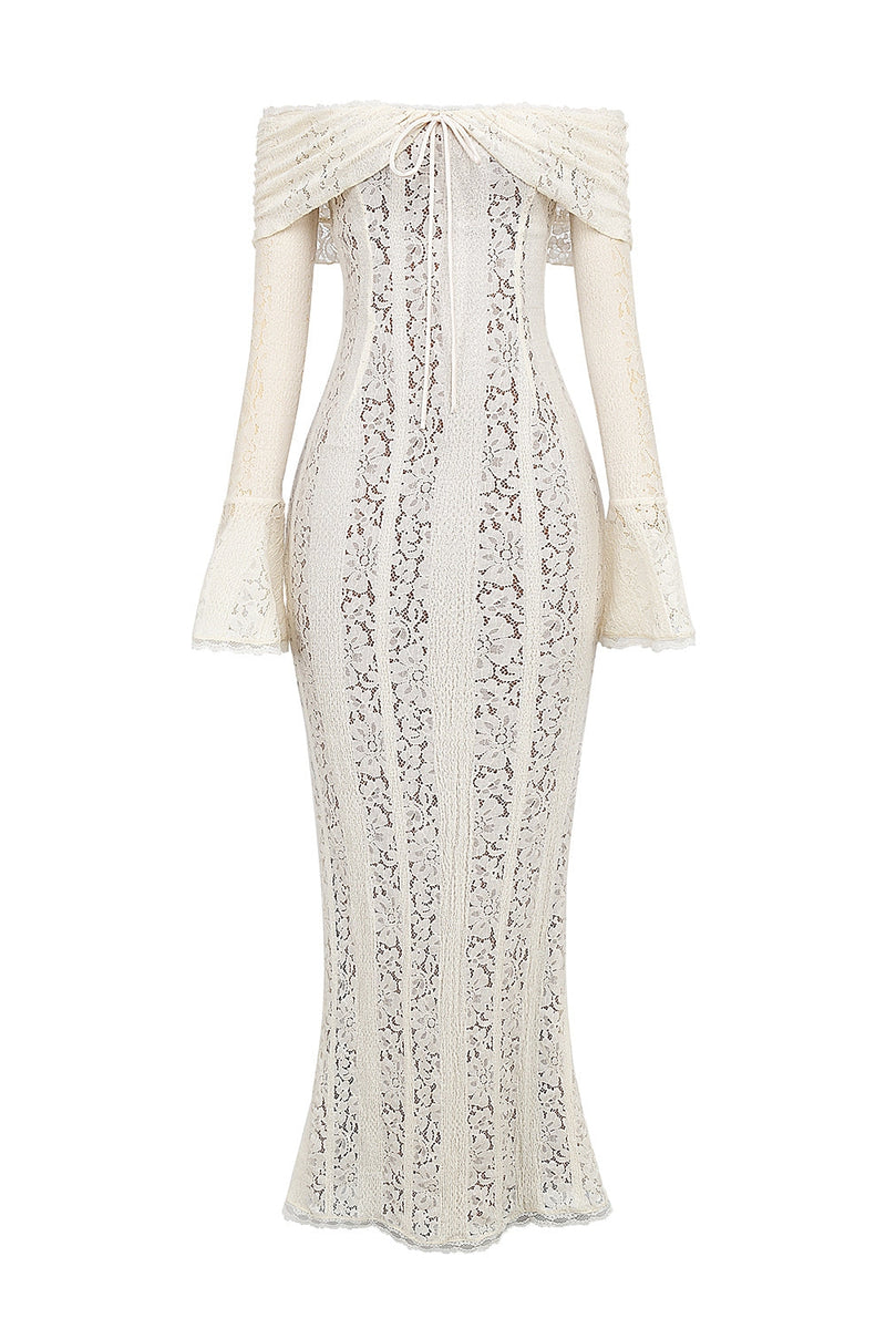 Maria |  White Lace Maxi Dress