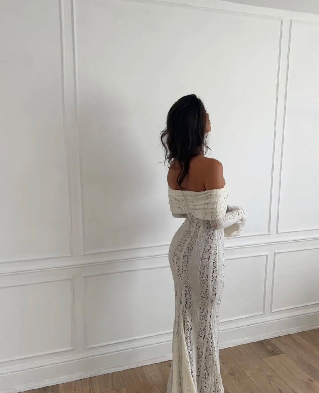 Maria |  White Lace Maxi Dress